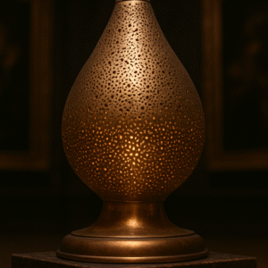Handmade Brass Perforated Lamp – Exquisite Artisanal Lighting