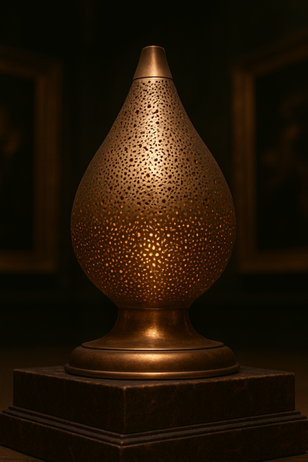 Handmade Brass Perforated Lamp – Exquisite Artisanal Lighting