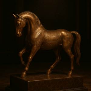 Majestic Handcrafted Brass Horse Statue