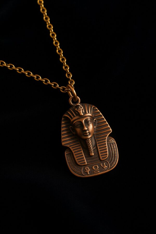 Handmade Pharaoh Tutankhamun Necklace – Pure Copper Ancient Egyptian Pendant - Image 2