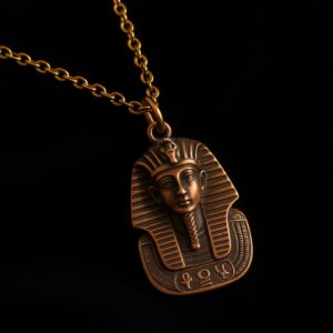 Handmade Pharaoh Tutankhamun Necklace – Pure Copper Ancient Egyptian Pendant