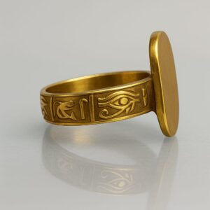 Customizable Royal Cartouche Ring – Handcrafted Egyptian Brass Ring