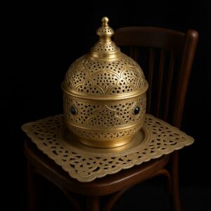 Handcrafted Brass Arabic Incense Burner – Traditional Engraved Design