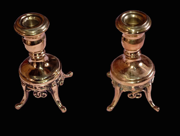 Handcrafted Brass Twin Candle Holders – Egyptian Design