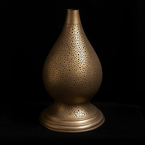 Handcrafted Islamic Brass Lamp – Traditional Engraved Design