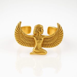 Handmade Pharaonic Copper Ring – Queen Isis Engraving
